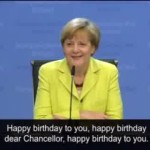 Angela Merkel\'s 60th Happy Birthday fail