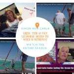 Simon and Carla Sailing  their 40 foot catamaran around the world in retirement